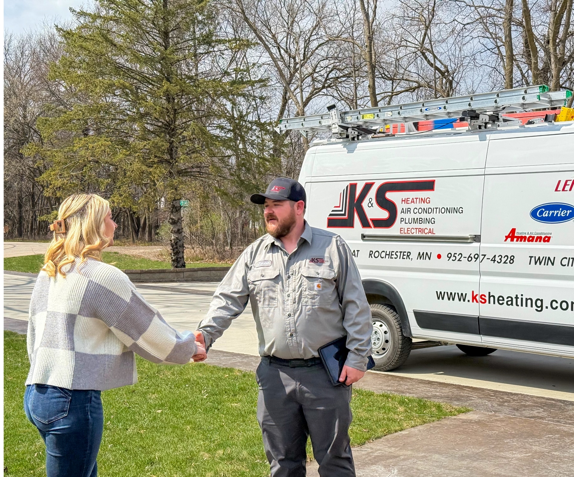 Ks Heating Air Plumbing And Electrical Greeting Customer@2x